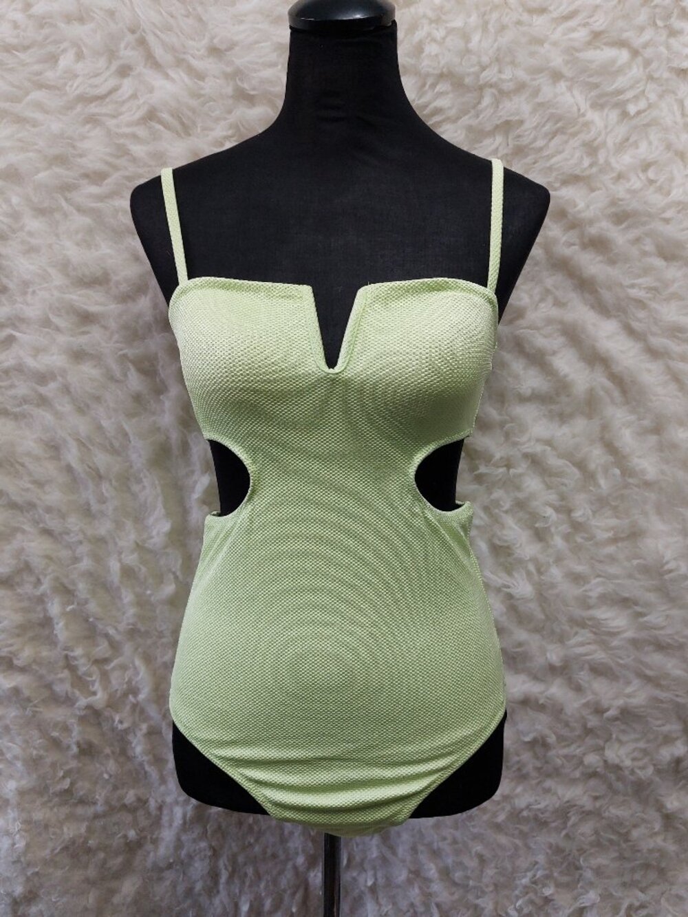 Aerie One Piece Swimsuit Green Full Coverage UPF 50 Size M
